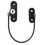 Raamslot met kinderbeveiliging - 20cm - Zwart, Doe-het-zelf en Verbouw, Hang- en Sluitwerk, Ophalen of Verzenden, Nieuw, IJzer