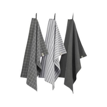 Walra Keukendoeken Off Black Set/3, Verzenden, Nieuw