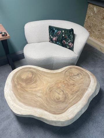 Boomstam Salontafel 3 kernen, Suar, max 120cm bij 79cm nieuw, Huis en Inrichting, Nieuw, 5 – 50, Teakhout, 100 tot 150 cm