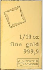 3 gram - Goud .999 - Valcambi, Switzerland, Postzegels en Munten, Edelmetalen en Baren