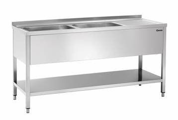Bartscher Spoeltafel met 2 spoelbakken, Verzenden, Nieuw in verpakking