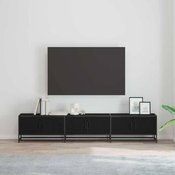 vidaXL TV Eenheden 210 x 35 x 41 cm Zwart Eiken Bewerkt hout, Huis en Inrichting, Kasten | Televisiemeubels, Minder dan 50 cm