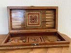 Ingelegd hout - Schaakspel - Backgammon - Hout