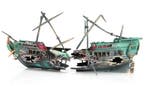 Aquariumdecoratie Scheepswrak – 2x Kunststof Boot Ornament, Verzenden, Nieuw