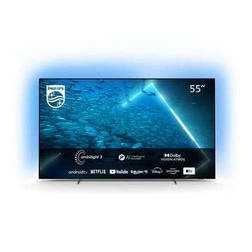 Philips OLED 55OLED707 - 55 inch 4K OLED Smart TV, Ophalen, Philips, Zo goed als nieuw, 100 Hz
