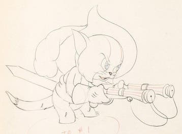 Walt Disney – Ambrose Animatie Tekening - The Robber Kitten, Nieuw