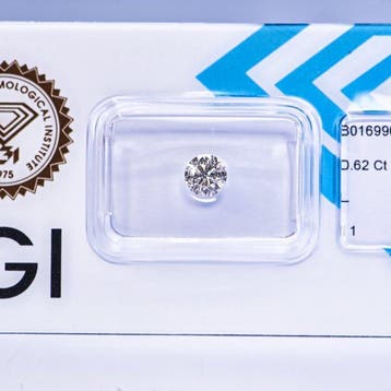 Zonder minimumprijs - 1 pcs Diamant (Natuurlijk) - 0.62 ct -, Nieuw