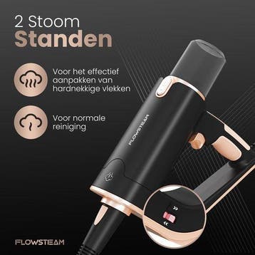 2dekans | FLOWSTEAM® Luxe Stoomreiniger - 13 Opzetstukken -, Ophalen of Verzenden, Gebruikt
