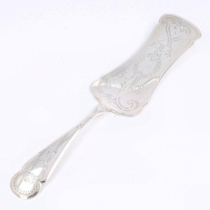 Wed. Adrianus Kuijlenburg - Taartschep - .833 zilver - 1883, Antiek en Kunst, Antiek | Goud en Zilver