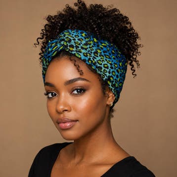 Afrikaanse hoofddoek Blauw Luipaard Spots - headwrap, Kleding | Dames, Ophalen of Verzenden, Nieuw