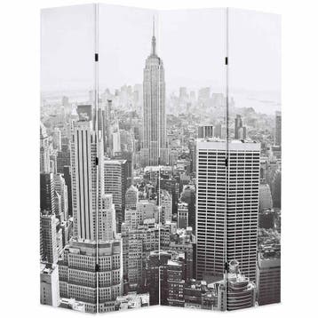 vidaXL Kamerscherm New York bij daglicht 160x170 cm zwart en, Verzenden, Nieuw