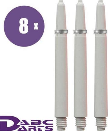 Nylon Dart Shafts Wit - 8 sets, Ophalen of Verzenden, Nieuw, Shafts