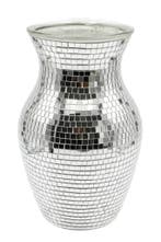 Discobal Vaas 20 cm Bloemenvaas Spiegeltjes Vaasje Plantenpo, Ophalen of Verzenden, Nieuw, Feestartikel, Carnaval