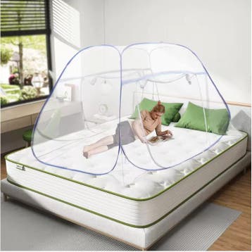 Pop-up Muskietennet Bed Vierkante Top Opvouwbaar Rits