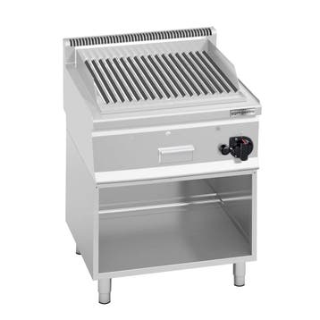 GGM Gastro | Gas lavasteengrill - 8,0kW - 600mm - 0,6x0,6m -, Verzenden