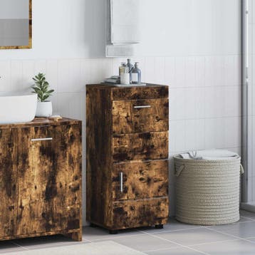 vidaXL Badkamerkastenset TULUM Gerookt eiken 37 x 31,5 x 82, Verzenden, Nieuw