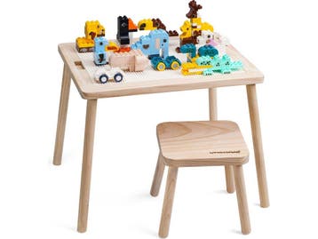 WonderMind WM-D001 - Bouwtafel Set - Massief Houten, Verzenden, Zo goed als nieuw