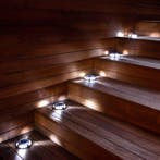 Set 6 stuks Solar Decklight Zwart Tuinverlichting, Zonne-energie, Verzenden, Minder dan 50 watt, Nieuw