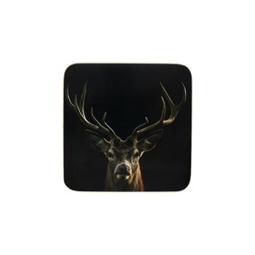 onderzetter zwart edelhert 10x10cm (6), Verzenden, Nieuw