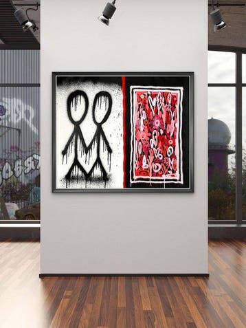Nuno Barbedo (1983) - The lovers (XL size painting)