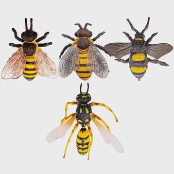 Realistische Bijen Decoratie Set - Levensechte Insect Figuur