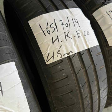 2 x Hankook Kinergy Eco 165-70-14 Zomerbanden 4,5mm, Auto-onderdelen, Banden en Velgen, 14 inch, Gebruikt, Ophalen of Verzenden