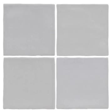 Wandtegel Handvorm Terre WoW Grey Glossy Grijs Glans 15x15, Nieuw, Minder dan 20 cm, 10 m² of meer, Wandtegels