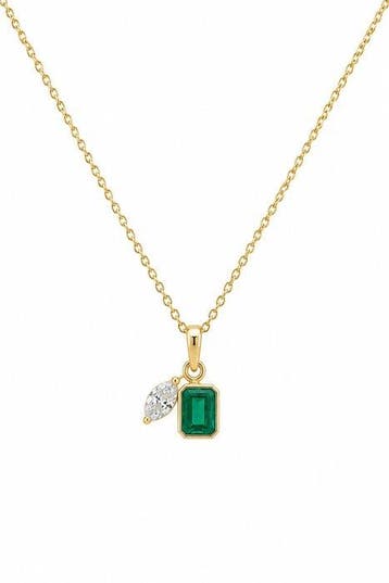 Ketting met hanger - 14 karaat Geel goud - 0.87ct. tw.
