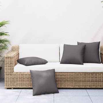 vidaXL Bankkussens 4 st 50x50 cm stof antracietkleurig, Huis en Inrichting, Verzenden, Nieuw