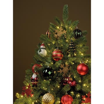 Kerstballen 8 cm rood groen goud mix onbreekbaar doos 25, Ophalen of Verzenden, Nieuw