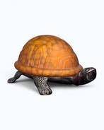 Nachtlampje - Metaal, Glas - Schildpadlamp, Antiek en Kunst