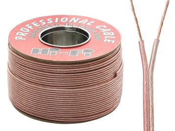 Luidsprekerkabel 2 x 1.00 mm Professional transparant/rood o, Ophalen of Verzenden, Nieuw, 10 meter of meer, Luidsprekerkabel