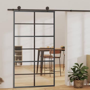 vidaXL Schuifdeur met beslag 102x205 cm aluminium en, Verzenden