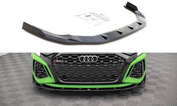 Voorspoiler V.2 Audi RS3 8Y Maxton Glans Zwart, Ophalen of Verzenden, Nieuw