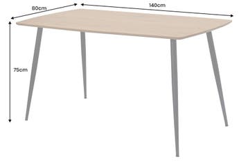Eettafel APARTMENT 140 cm, natuurlijke eikenhoutlook met, Ophalen of Verzenden, Nieuw