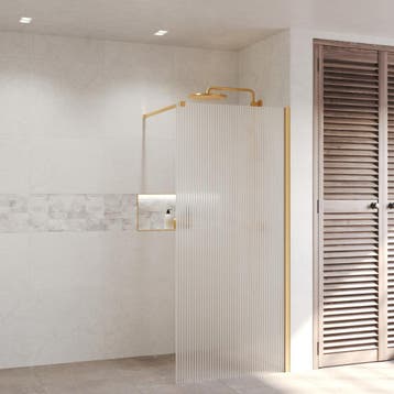 Inloopdouche Ribbel BWS Portos Geborsteld Messing Goud 200, Ophalen of Verzenden, Nieuw, Douche