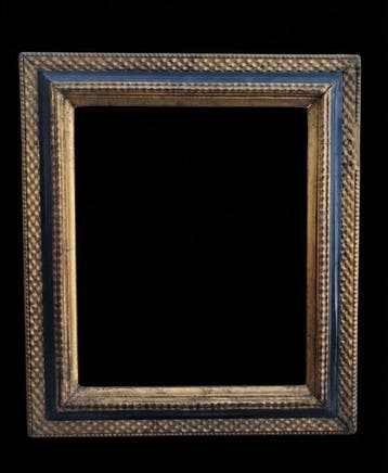 Lijst- Guilloché - Hout - 39 × 34 cm, Antiek en Kunst