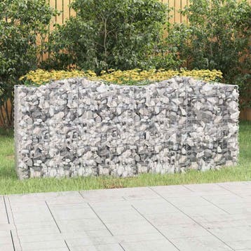 vidaXL Schanskorf gewelfd verhoogd 200x50x100 cm, Tuin en Terras, Verzenden, Minder dan 60 cm, Nieuw, Metaal
