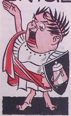 Verbeelding van Mussolini op spotprent (lijst optie), Verzenden