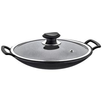 GGM Gastro | Wokpan - Ø 340mm - hoogte: 130mm - antiaanbak, Huis en Inrichting, Keuken | Potten en Pannen, Verzenden, Nieuw