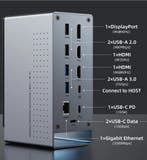 Cabletime USB C  16 in 1 Docking Station incl SSD behuizing, Computers en Software, Dockingstations, Docking station, Laptop, Nieuw