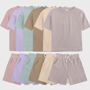 Zomer Set Kinderen: T-shirt met Korte Broek - Jongens & Meis, Verzenden, Nieuw