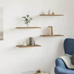 vidaXL Wandschappen 4 st 40x20x1,5 cm bewerkt hout, Verzenden, Nieuw