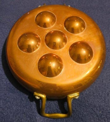 Pan - Messing, Metaal - Antieke poffertjespan, Antiek en Kunst