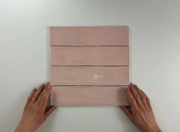 Wandtegel Equipe Cerámica Colonial Roze Glans 7,5x30, Nieuw, 20 tot 40 cm, 10 m² of meer, Wandtegels