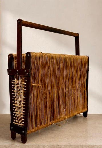 Tijdschriftenhouder - IJzer, Hout, Rattan