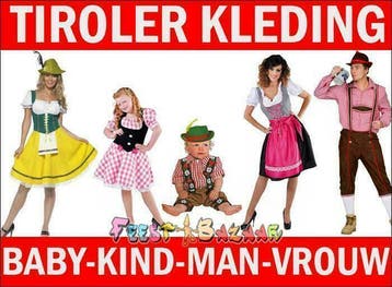 Tiroler Kleding kostuum Tiroolse Heidi Jurk Pruik Hoed, Kleding | Dames, Ophalen of Verzenden, Nieuw, Overige thema's, Kleding