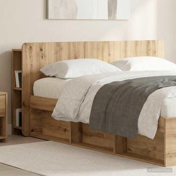 vidaXL Hoofdeinde kas Artisanaal eiken 140 cm Bewerkt hout, Verzenden, Nieuw, Bruin, Hout