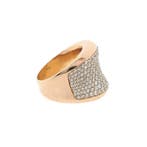 Roségouden ring pavé gezet met diamanten; 1,71 ct., Gebruikt, Overige kleuren, Ophalen of Verzenden, 17 tot 18