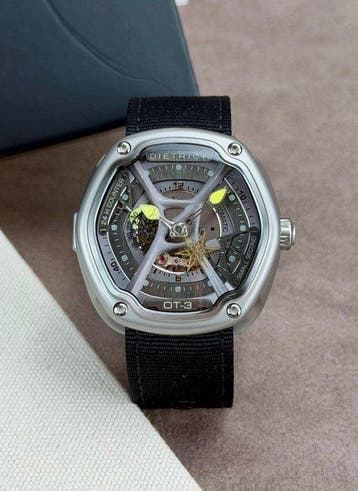 Dietrich - Organic Time Automatic Skeleton silver/green -, Nieuw